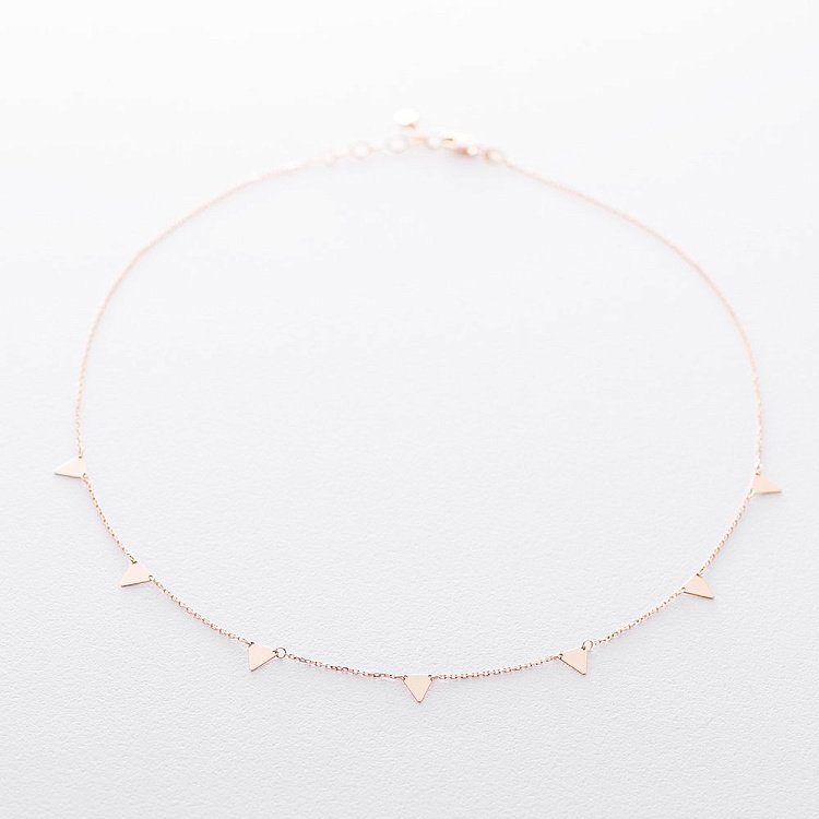 Золотое колье "Треугольники" кол01455 от ювелирного магазина Оникс