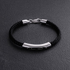 Мужской серебряный браслет 905-01134ч от ювелирного магазина Оникс - 3