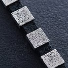 Чоловічий срібний браслет "Мідгард Вікінгів" (шкіра) OR134710 от ювелирного магазина Оникс - 4