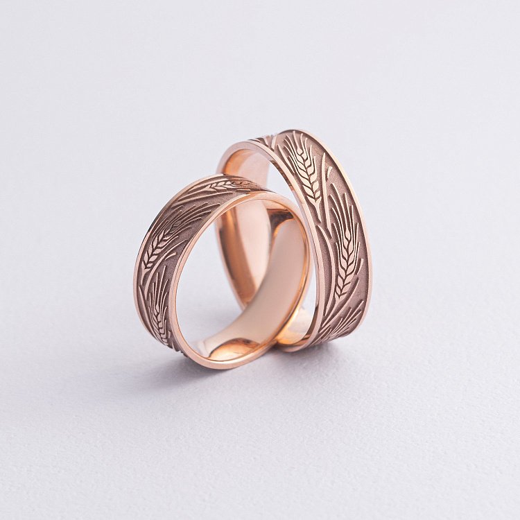 Обручка "Колосок" у червоному золоті 241281300 від ювелірного магазину Онікс - 2