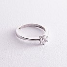 Помолвочное кольцо в белом золоте (фианит) к07097 от ювелирного магазина Оникс - 2