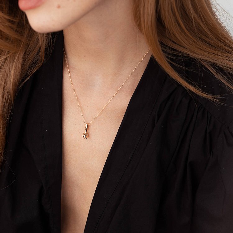 Кольє "Булава" у червоному золоті кол02238 від ювелірного магазину Онікс - 1