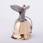 Серебряная стопка с двуглавым орлом ручной работы (позолота, чернение) сер00046 от ювелирного магазина Оникс - 1