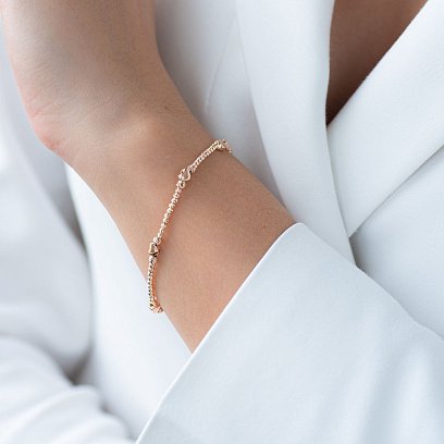 Золотий браслет "Сердечко" б03946 №3