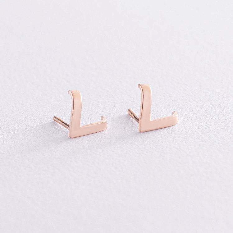 Золотые серьги - пусеты "Акцент" с07444 от ювелирного магазина Оникс - 8