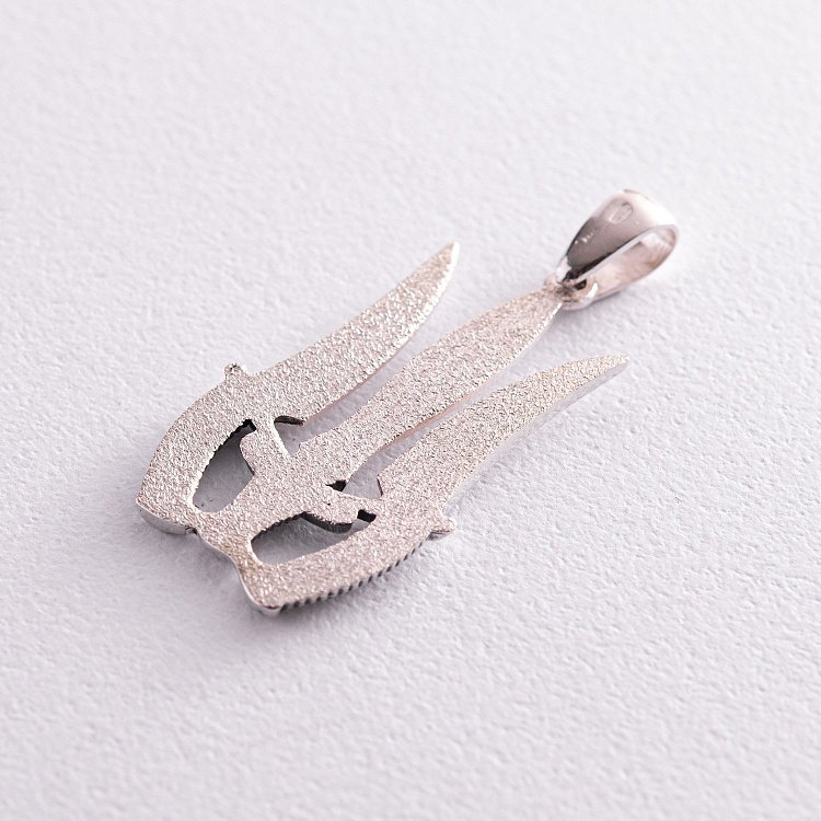 Серебряная подвеска "Тризуб с кинжалами"  133116 от ювелирного магазина Оникс - 3