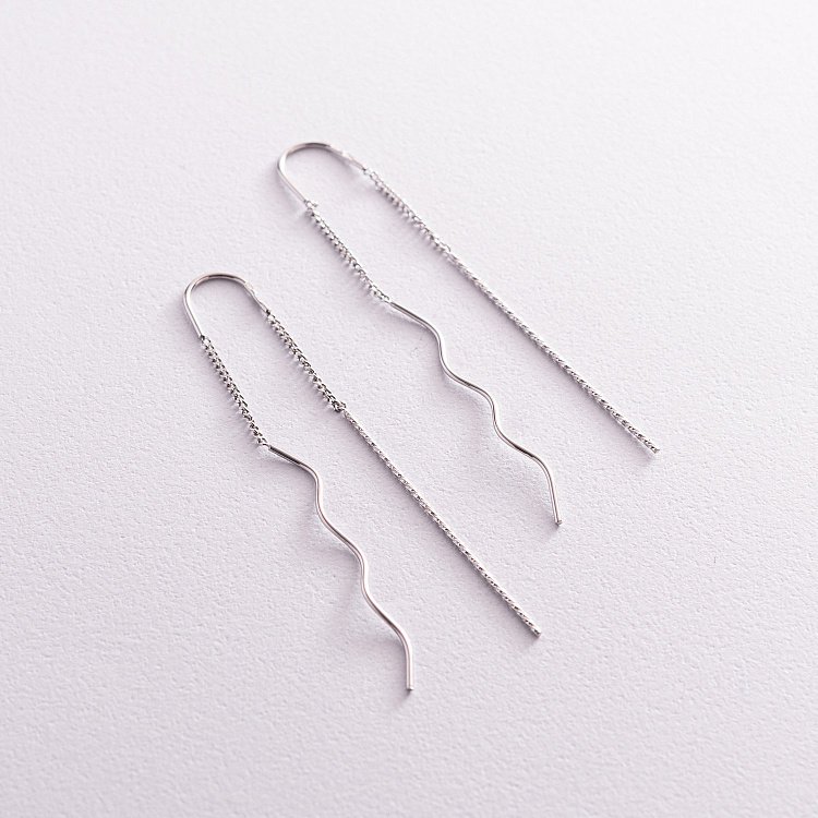 Висячі сережки "Міллі" у сріблі 123172 від ювелірного магазину Онікс