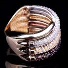 Золотое кольцо женское с фианитами к03246 от ювелирного магазина Оникс - 4
