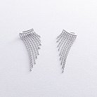 Срібні сережки - клаймбери з фіанітами OR113060 от ювелирного магазина Оникс - 8