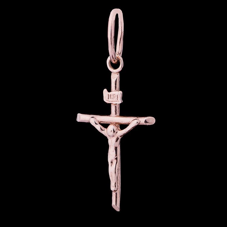 Золотой крестик (распятие) п01986 от ювелирного магазина Оникс