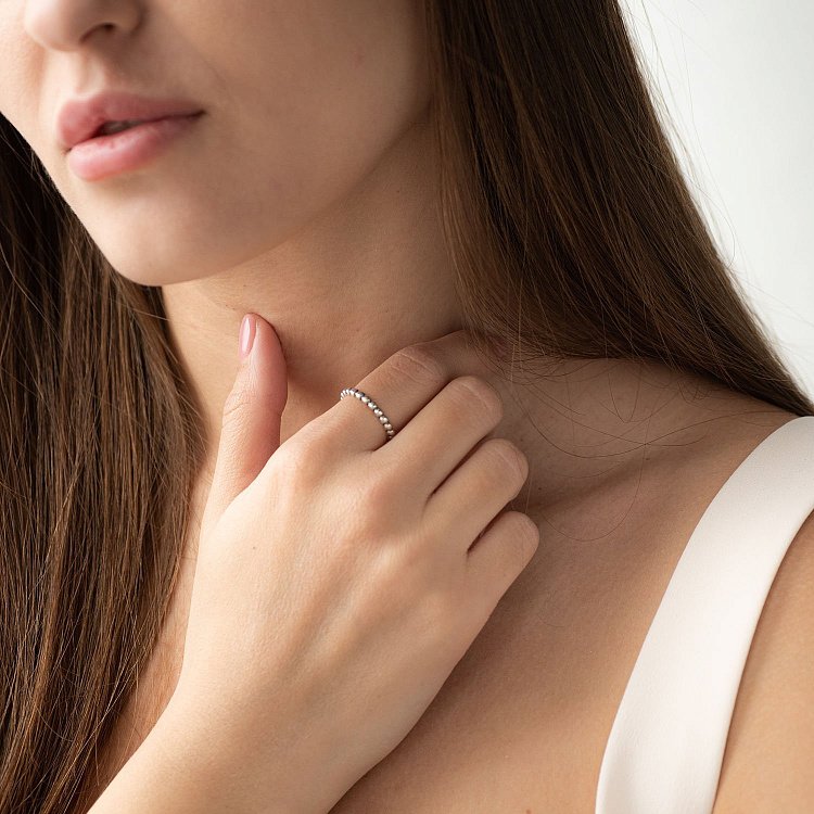 Серебряное кольцо с чернением 112123 от ювелирного магазина Оникс - 2