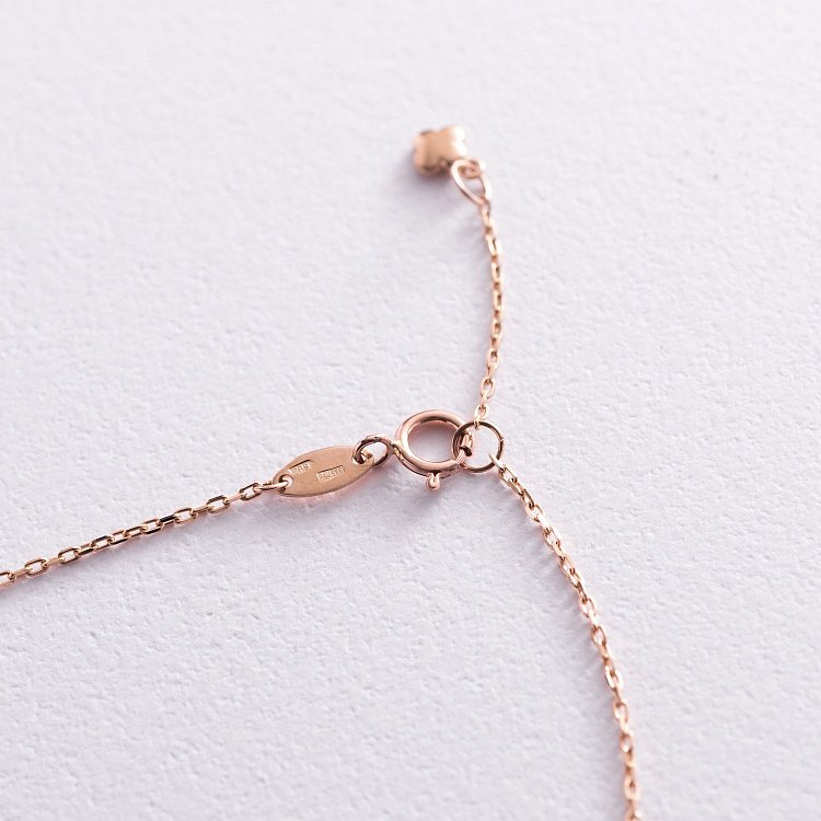 Золотий браслет "Конюшина" на ногу б04906 від ювелірного магазину Онікс - 3