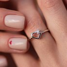 Золотое кольцо "Сердечко" с бриллиантом кб0502z от ювелирного магазина Оникс - 5