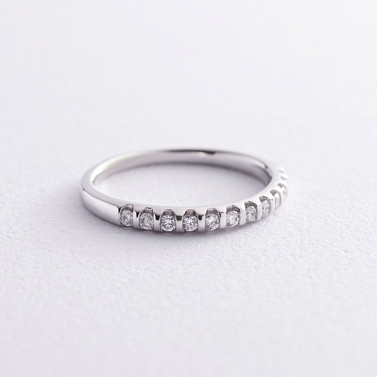 Каблучка в білому золоті з діамантами кб0486ca від ювелірного магазину Онікс - 2