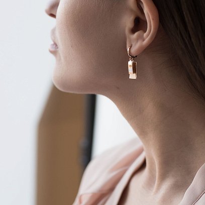 Золоті сережки "Хвилі" с06520 №2