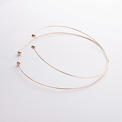 Колье - чокер "Demi" (желтое золото) с шариками кол02614 №2