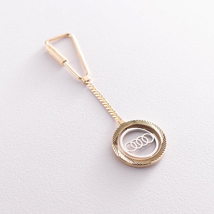 Золотой брелок "Audi-Ауди" бр00027 от ювелирного магазина Оникс