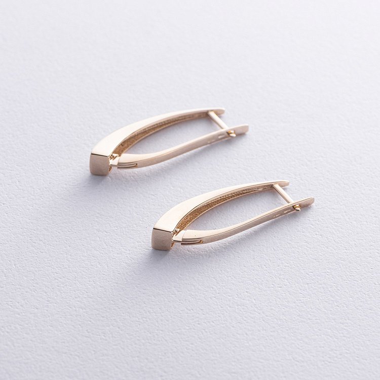 Золоті сережки на англійській застібці с08610 від ювелірного магазину Онікс - 4