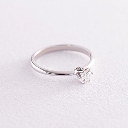 Помолвочное кольцо в белом золоте (бриллиант) кб0194 №5