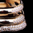 Золотое женское кольцо "Змея" к03300 от ювелирного магазина Оникс - 3