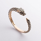 Жесткий золотой браслет "Пантера" (эмаль, фианиты) б04928 от ювелирного магазина Оникс