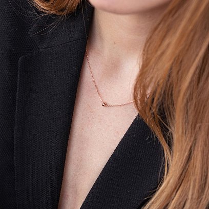 Кольє "Кулька" у ч﻿ервоному золоті (4 мм) кол02124 №4