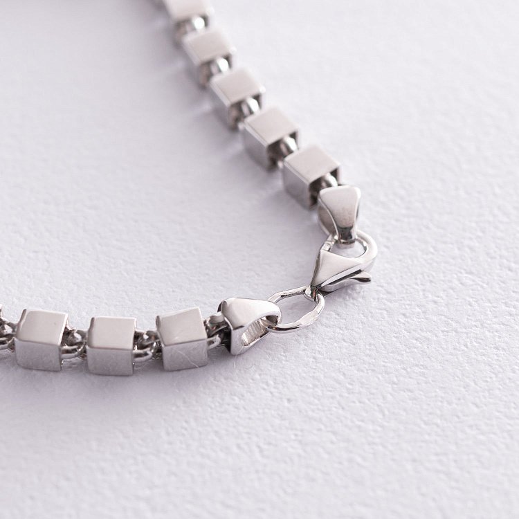 Браслет "Кубики" в білому золоті б04377 від ювелірного магазину Онікс - 5