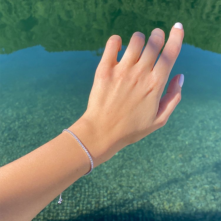 Срібний браслет "Витончений" з білими фіанітами 141494 від ювелірного магазину Онікс - 8