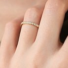 Кольцо с дорожкой камней в желтом золоте (фианиты) к07396 от ювелирного магазина Оникс - 5
