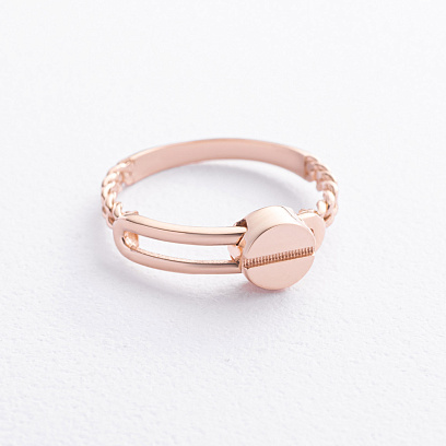 Кольцо "Love" в красном золоте к08505 №3