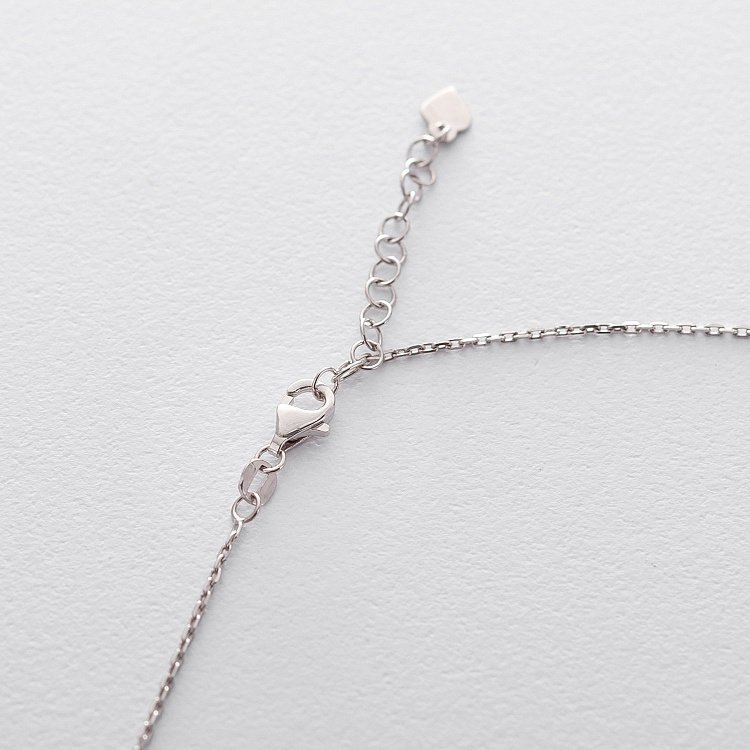 Серебряное колье с черными камнями 18872 от ювелирного магазина Оникс - 4