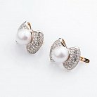 Золоті сережки "Бантики" з перлами і фіанітами 03-0900.0.4310 от ювелирного магазина Оникс - 2