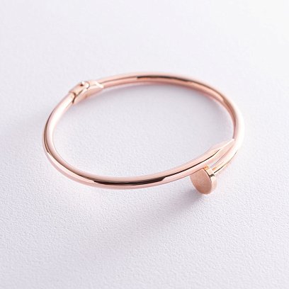 Браслет "Гвоздик" в красном золоте б04142