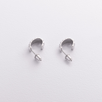 Серебряные серьги - пусеты "Darcy" 7312 №2