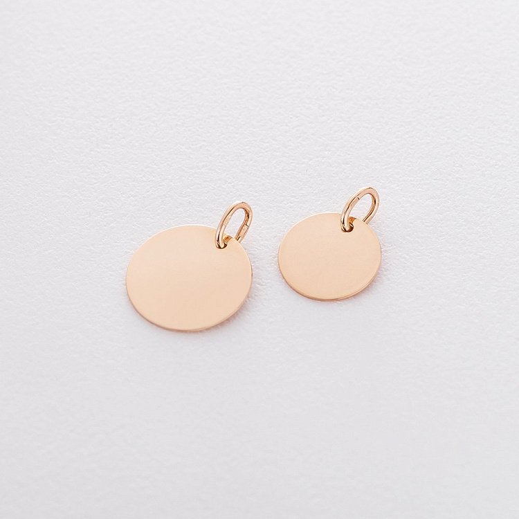 Кулон для гравировки в красном золоте (17 мм) п03611 от ювелирного магазина Оникс - 5