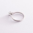 Помолвочное кольцо с фианитами (белое золото) к07168 от ювелирного магазина Оникс - 4