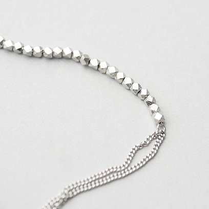 Серебряный браслет с шариками 141258 №7