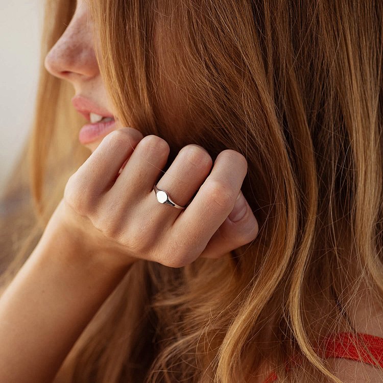 Печатка в серебре (возможна гравировка) 7068 от ювелирного магазина Оникс - 4