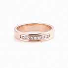 Обручальное кольцо из золота с фианитами к01189 от ювелирного магазина Оникс - 1