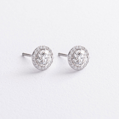 Золоті сережки - пусети з діамантами 344661121