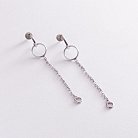 Серебряные серьги "Круговорот с цепочками" 4884 от ювелирного магазина Оникс - 3