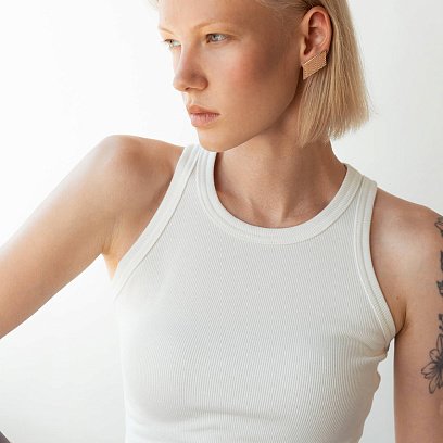 Золоті сережки - клаймбери "Камілла" з ланцюжками с07965 №6