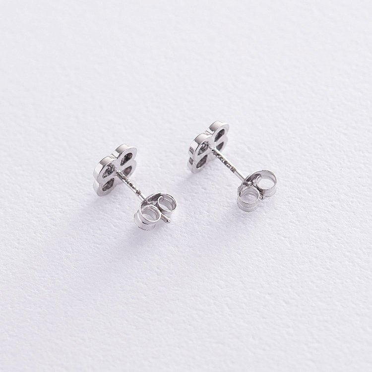 Золоті сережки - пусети з діамантами сб0332gch від ювелірного магазину Онікс - 2