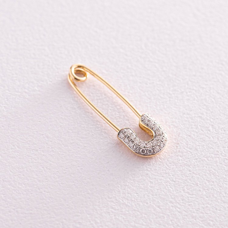 Золота шпилька з діамантами закб0007nl від ювелірного магазину Онікс - 2