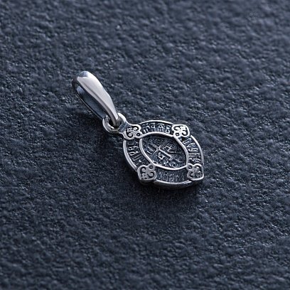 Срібна підвіска Божої Матері Казанської 131092 №2