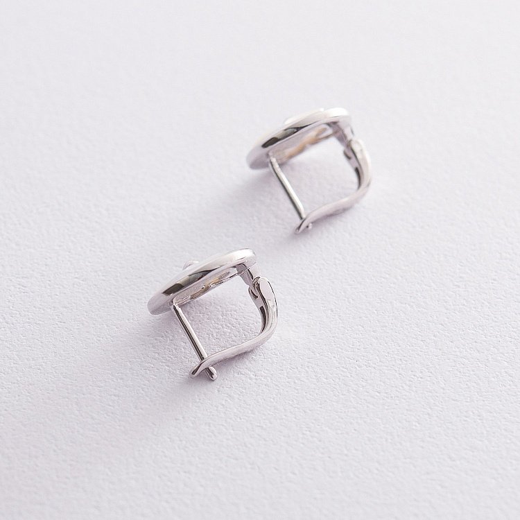 Серебряные серьги "Клевер" 122631 от ювелирного магазина Оникс - 3