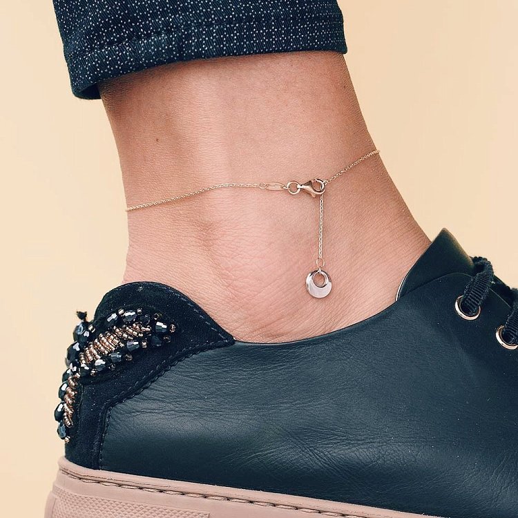 Золотий браслет на ногу б01815 від ювелірного магазину Онікс