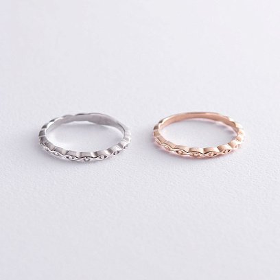 Кольцо в белом золоте к06595 №3