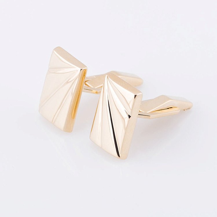 Чоловічі запонки з жовтого золота зап00060 від ювелірного магазину Онікс