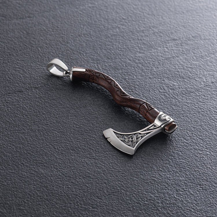 Срібний кулон "Сокира" з деревом 7046топ від ювелірного магазину Онікс - 4